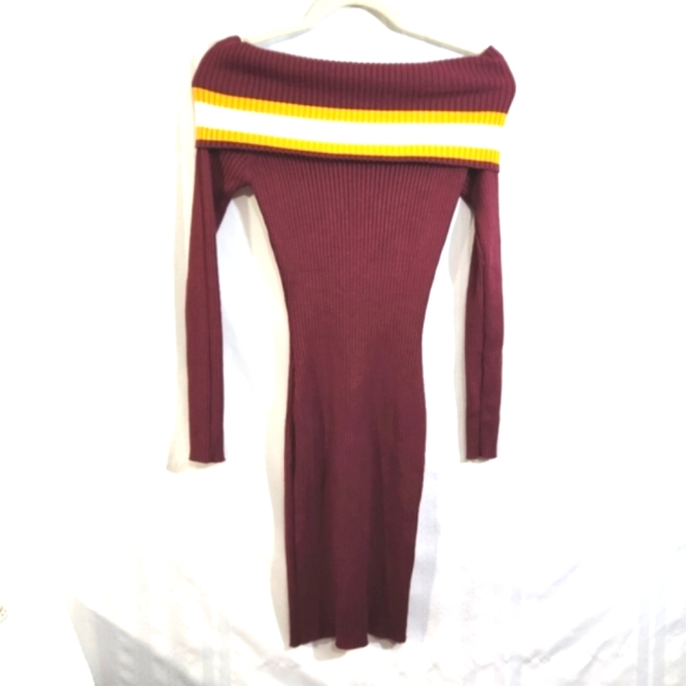RUE 21 PLUM BURGUNDY SWEATER DRESS LONGSLEEVE SIZE LARGE
